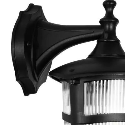 LEDTM® ZARDIN 203-0206 Vintage Επιτοίχιο Φωτιστικό Φαναράκι Μονόφωτο 1 x E27 IP44 Μαύρο Πλαστικό - Μ17 x Π22 x Υ30cm - Image 6