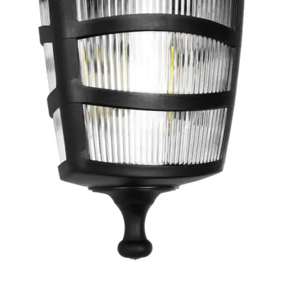 LEDTM® ZARDIN 203-0206 Vintage Επιτοίχιο Φωτιστικό Φαναράκι Μονόφωτο 1 x E27 IP44 Μαύρο Πλαστικό - Μ17 x Π22 x Υ30cm - Image 7