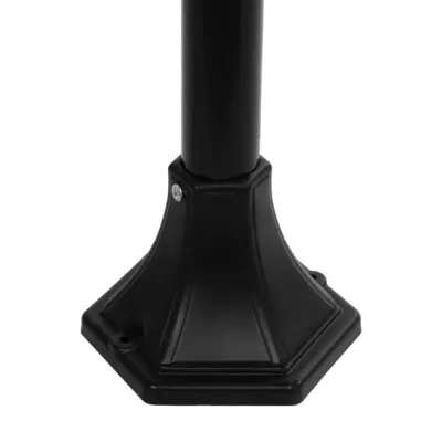 LEDTM® ZARDIN 203-0207 Vintage Επιδαπέδιο Φωτιστικό Κολωνάκι Κήπου Μονόφωτο 1 x E27 IP44 Μαύρο & Διάφανο Πλαστικό - Μ17 x Π17 x Υ92cm - Image 7
