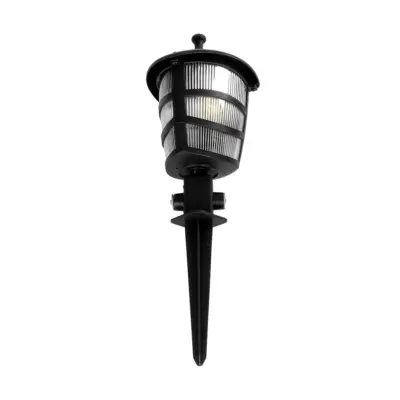 LEDTM® ZARDIN 203-0208 Vintage Καρφωτό Φωτιστικό Φαναράκι Μονόφωτο 1 x E27 IP44 Μαύρο & Διάφανο Πλαστικό - Μ17 x Π17 x Υ50cm - Image 5