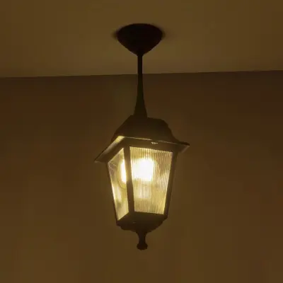 LEDTM® SOLME 203-0209 Vintage Κρεμαστό Φωτιστικό Φαναράκι Μονόφωτο 1 x E27 IP44 Μαύρο Πλαστικό - Μ15 x Π15 x Υ27cm - Image 3