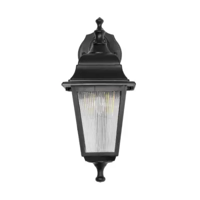 LEDTM® SOLME 203-0211 Vintage Επιτοίχιο Φωτιστικό Φαναράκι Μονόφωτο 1 x E27 IP44 Μαύρο Πλαστικό - Μ15 x Π20 x Υ35cm - Image 4