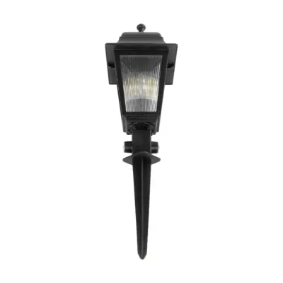 LEDTM® SOLME 203-0213 Vintage Καρφωτό Φωτιστικό Φαναράκι Μονόφωτο 1 x E27 IP44 Μαύρο & Διάφανο Πλαστικό - Μ22 x Π22 x Υ35cm - Image 5