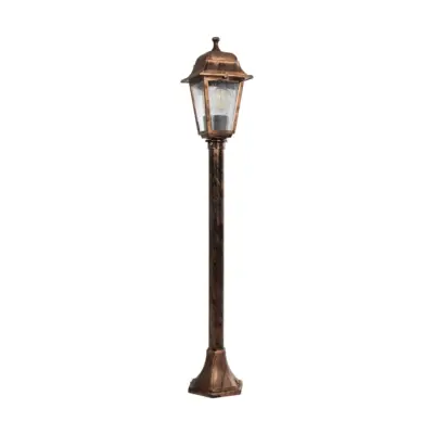 LEDTM® SOLME 203-0217 Vintage Επιδαπέδιο Φωτιστικό Κολωνάκι Κήπου Μονόφωτο 1 x E27 IP44 Χάλκινο & Διάφανο Πλαστικό - Μ22 x Π22 x Υ100cm - Image 4