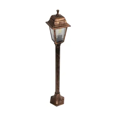 LEDTM® SOLME 203-0217 Vintage Επιδαπέδιο Φωτιστικό Κολωνάκι Κήπου Μονόφωτο 1 x E27 IP44 Χάλκινο & Διάφανο Πλαστικό - Μ22 x Π22 x Υ100cm - Image 5