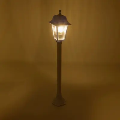LEDTM® SOLME 203-0222 Vintage Επιδαπέδιο Φωτιστικό Κολωνάκι Κήπου Μονόφωτο 1 x E27 IP44 Λευκό & Διάφανο Πλαστικό - Μ22 x Π22 x Υ100cm - Image 3
