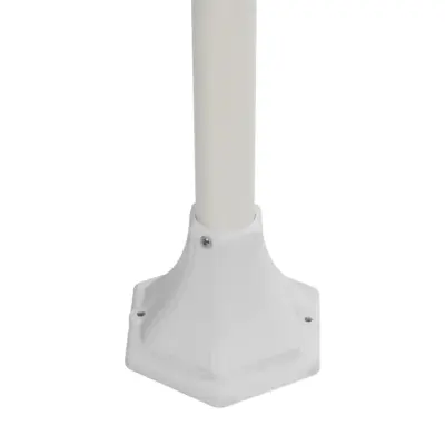 LEDTM® SOLME 203-0222 Vintage Επιδαπέδιο Φωτιστικό Κολωνάκι Κήπου Μονόφωτο 1 x E27 IP44 Λευκό & Διάφανο Πλαστικό - Μ22 x Π22 x Υ100cm - Image 7