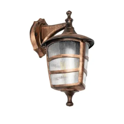 LEDTM® ZARDIN 203-0226 Vintage Επιτοίχιο Φωτιστικό Φαναράκι Μονόφωτο 1 x E27 IP44 Χάλκινο Πλαστικό - Μ22 x Π17 x Υ27cm