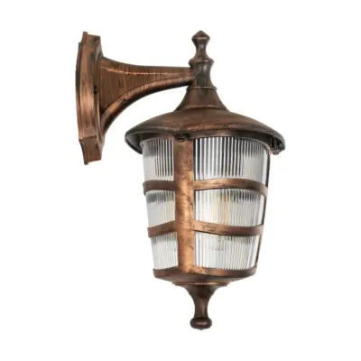 LEDTM® ZARDIN 203-0226 Vintage Επιτοίχιο Φωτιστικό Φαναράκι Μονόφωτο 1 x E27 IP44 Χάλκινο Πλαστικό - Μ17 x Π22 x Υ30cm - Image 5