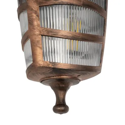 LEDTM® ZARDIN 203-0226 Vintage Επιτοίχιο Φωτιστικό Φαναράκι Μονόφωτο 1 x E27 IP44 Χάλκινο Πλαστικό - Μ17 x Π22 x Υ30cm - Image 7