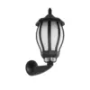 LEDTM® VERDI 203-0229 Vintage Επιτοίχιο Φωτιστικό Φαναράκι Μονόφωτο 1 x E27 IP44 Μαύρο Πλαστικό - Μ23 x Π17 x Υ40cm
