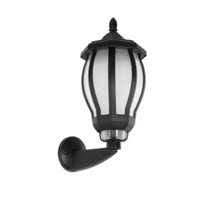LEDTM® VERDI 203-0229 Vintage Επιτοίχιο Φωτιστικό Φαναράκι Μονόφωτο 1 x E27 IP44 Μαύρο Πλαστικό - Μ23 x Π17 x Υ40cm