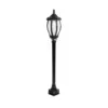 LEDTM® VERDI 203-0230 Vintage Επιδαπέδιο Φωτιστικό Κολωνάκι Κήπου Μονόφωτο 1 x E27 IP44 Μαύρο & Διάφανο Πλαστικό - Μ17 x Π17 x Υ104.5cm