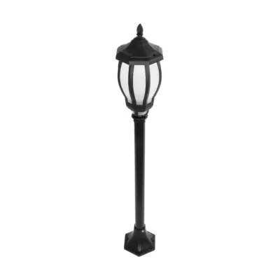 LEDTM® VERDI 203-0230 Vintage Επιδαπέδιο Φωτιστικό Κολωνάκι Κήπου Μονόφωτο 1 x E27 IP44 Μαύρο & Διάφανο Πλαστικό - Μ17 x Π17 x Υ104.5cm - Image 5