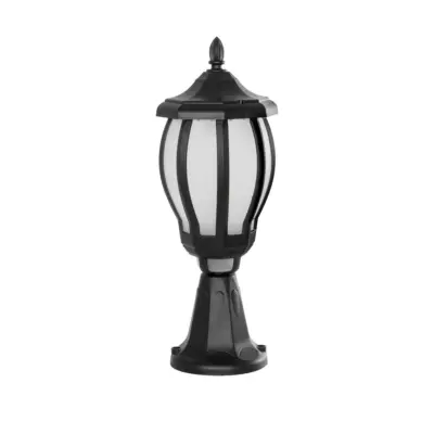 LEDTM® VERDI 203-0231 Vintage Επιδαπέδιο Φωτιστικό Φαναράκι Μονόφωτο 1 x E27 IP44 Μαύρο & Διάφανο Πλαστικό - Μ17 x Π17 x Υ47cm