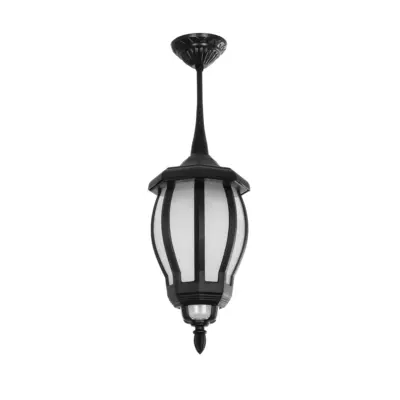 LEDTM® VERDI 203-0232 Vintage Κρεμαστό Φωτιστικό Φαναράκι Μονόφωτο 1 x E27 IP44 Μαύρο Πλαστικό - Μ17 x Π17 x Υ52cm