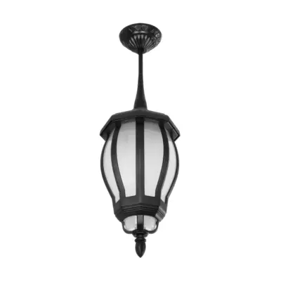 LEDTM® VERDI 203-0232 Vintage Κρεμαστό Φωτιστικό Φαναράκι Μονόφωτο 1 x E27 IP44 Μαύρο Πλαστικό - Μ17 x Π17 x Υ52cm - Image 5