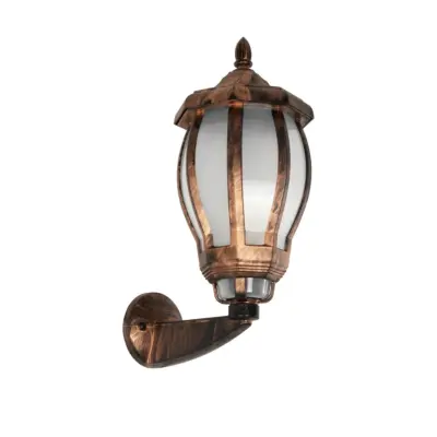LEDTM® VERDI 203-0233 Vintage Επιτοίχιο Φωτιστικό Φαναράκι Μονόφωτο 1 x E27 IP44 Χάλκινο Πλαστικό - Μ23 x Π17 x Υ40cm