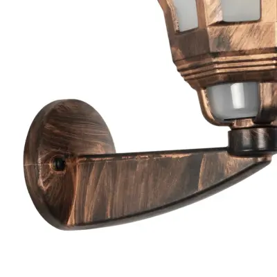 LEDTM® VERDI 203-0233 Vintage Επιτοίχιο Φωτιστικό Φαναράκι Μονόφωτο 1 x E27 IP44 Χάλκινο Πλαστικό - Μ23 x Π17 x Υ40cm - Image 7