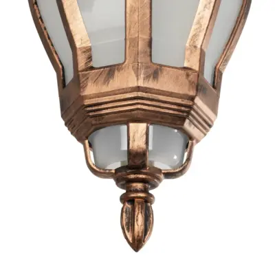 LEDTM® VERDI 203-0234 Vintage Κρεμαστό Φωτιστικό Φαναράκι Μονόφωτο 1 x E27 IP44 Χάλκινο Πλαστικό - Μ17 x Π17 x Υ47cm - Image 6