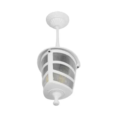 LEDTM® ZARDIN 203-0237 Vintage Κρεμαστό Φωτιστικό Φαναράκι Μονόφωτο 1 x E27 IP44 Λευκό Πλαστικό - Μ17 x Π17 x Υ42cm - Image 5