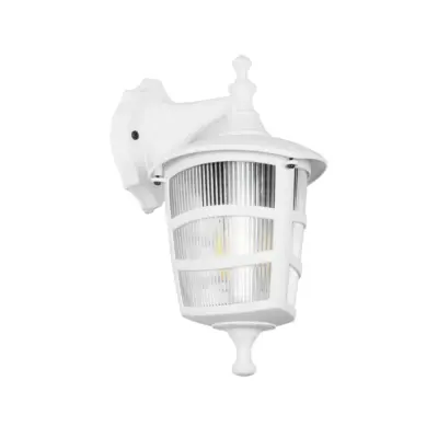 LEDTM® ZARDIN 203-0239 Vintage Επιτοίχιο Φωτιστικό Φαναράκι Μονόφωτο 1 x E27 IP44 Λευκό Πλαστικό - Μ22 x Π17 x Υ27cm