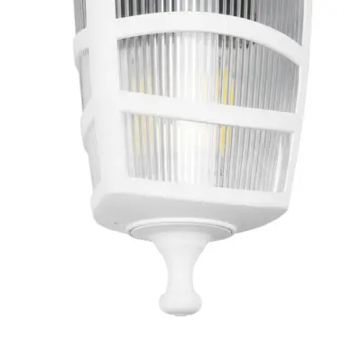 LEDTM® ZARDIN 203-0239 Vintage Επιτοίχιο Φωτιστικό Φαναράκι Μονόφωτο 1 x E27 IP44 Λευκό Πλαστικό - Μ17 x Π21 x Υ30cm - Image 7
