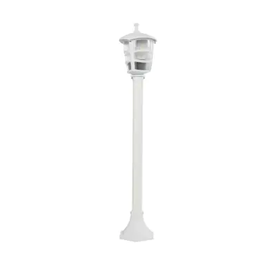 LEDTM® ZARDIN 203-0240 Vintage Επιδαπέδιο Φωτιστικό Κολωνάκι Κήπου Μονόφωτο 1 x E27 IP44 Λευκό & Διάφανο Πλαστικό - Μ16 x Π16 x Υ100cm - Image 4