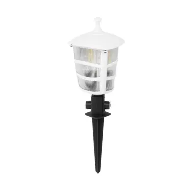 LEDTM® ZARDIN 203-0241 Vintage Καρφωτό Φωτιστικό Φαναράκι Μονόφωτο 1 x E27 IP44 Λευκό & Διάφανο Πλαστικό - Μ16 x Π16 x Υ51cm