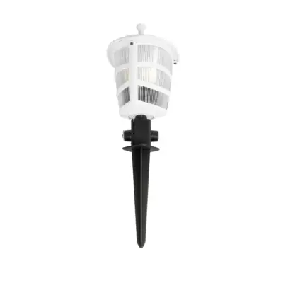 LEDTM® ZARDIN 203-0241 Vintage Καρφωτό Φωτιστικό Φαναράκι Μονόφωτο 1 x E27 IP44 Λευκό & Διάφανο Πλαστικό - Μ16 x Π16 x Υ51cm - Image 5