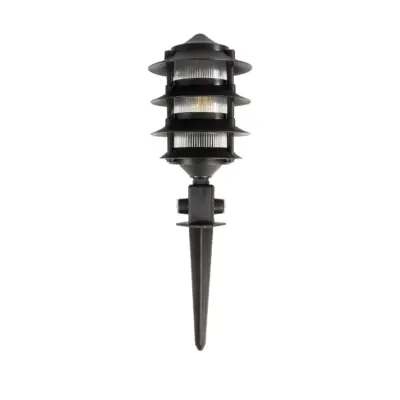 LEDTM® LANTERNA 203-0242 Μοντέρνο Καρφωτό Φωτιστικό Φαναράκι Μονόφωτο 1 x E27 IP44 Μαύρο & Διάφανο Πλαστικό - Μ16 x Π16 x Υ50cm - Image 4