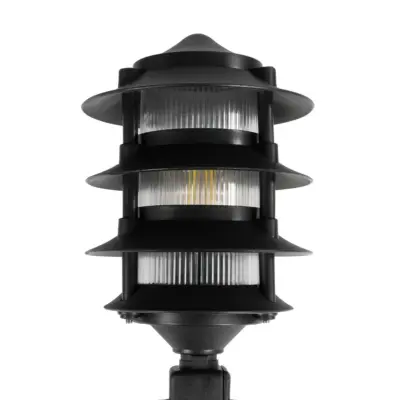 LEDTM® LANTERNA 203-0242 Μοντέρνο Καρφωτό Φωτιστικό Φαναράκι Μονόφωτο 1 x E27 IP44 Μαύρο & Διάφανο Πλαστικό - Μ16 x Π16 x Υ50cm - Image 6