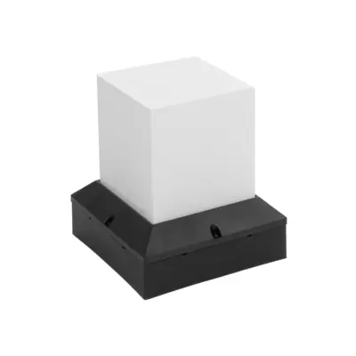 LEDTM® CUBIX 203-0245 Μοντέρνο Επιδαπέδιο Φωτιστικό Μονόφωτο 1 x E27 IP44 Μαύρο Πλαστικό - Μ22.5 x Π22.5 x Υ25cm
