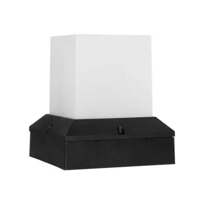 LEDTM® CUBIX 203-0245 Μοντέρνο Επιδαπέδιο Φωτιστικό Μονόφωτο 1 x E27 IP44 Μαύρο Πλαστικό - Μ22.5 x Π22.5 x Υ25cm - Image 4