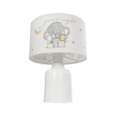 LEDTM® ELEPHANT 204-0025 Παιδικό Eπιτραπέζιο Φωτιστικό Πορτατίφ Μονόφωτο 1 x E27 IP20 Πολύχρωμο Ύφασμα με Λευκό Πλαστικό - Μ24 x Π24 x Υ32cm - Image 5