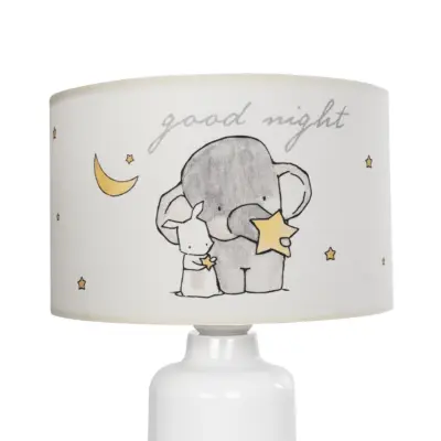 LEDTM® ELEPHANT 204-0025 Παιδικό Eπιτραπέζιο Φωτιστικό Πορτατίφ Μονόφωτο 1 x E27 IP20 Πολύχρωμο Ύφασμα με Λευκό Πλαστικό - Μ24 x Π24 x Υ32cm - Image 6