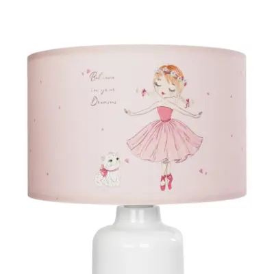 LEDTM® BALLERINA 204-0029 Παιδικό Eπιτραπέζιο Φωτιστικό Πορτατίφ Μονόφωτο 1 x E27 IP20 Πολύχρωμο Ύφασμα με Λευκό Πλαστικό - Μ24 x Π24 x Υ32cm - Image 6