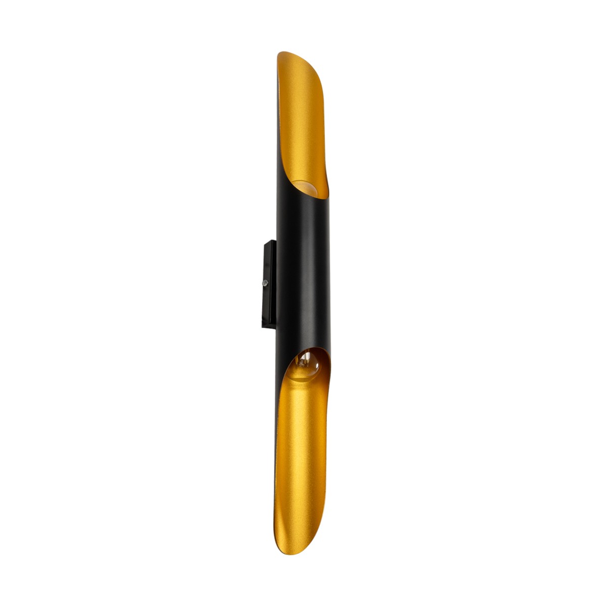 LEDTM® ESTERINA 01302 Μοντέρνο Φωτιστικό Τοίχου - Απλίκα με Ντουί 2 x E27 AC 220-240V IP20 - Μαύρο & Χρυσό - Μ5.5 x Π8 x Υ60cm - Image 2