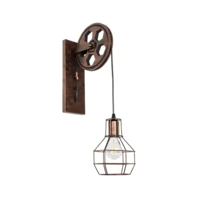 LEDTM® RYDON 01216 Vintage Επιτοίχιο Φωτιστικό Απλίκα Μονόφωτο 1 x E27 IP20 Χάλκινο Μέταλλο - Μ15 x Π30 x Υ60cm