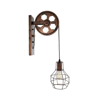 LEDTM® RYDON 01216 Vintage Επιτοίχιο Φωτιστικό Απλίκα Μονόφωτο 1 x E27 IP20 Χάλκινο Μέταλλο - Μ15 x Π30 x Υ60cm - Image 4