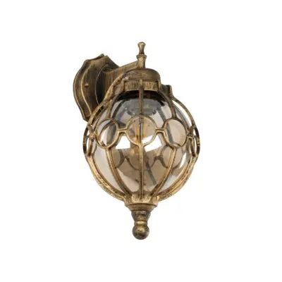 LEDTM® ETOILE 01227 Vintage Επιτοίχιο Φωτιστικό Απλίκα Μονόφωτο 1 x E27 IP20 Μπρούτζινο Μέταλλο με Μελί Γυαλί - Μ19 x Π21 x Υ34cm