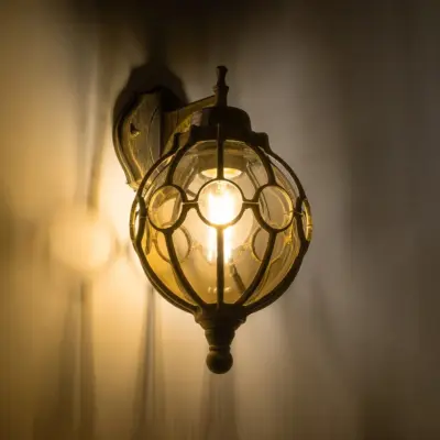 LEDTM® ETOILE 01227 Vintage Επιτοίχιο Φωτιστικό Απλίκα Μονόφωτο 1 x E27 IP20 Μπρούτζινο Μέταλλο με Μελί Γυαλί - Μ19 x Π21 x Υ34cm - Image 3