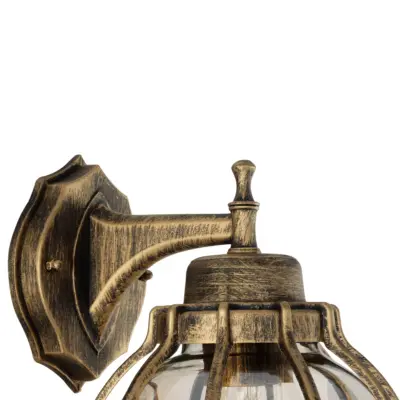 LEDTM® ETOILE 01227 Vintage Επιτοίχιο Φωτιστικό Απλίκα Μονόφωτο 1 x E27 IP20 Μπρούτζινο Μέταλλο με Μελί Γυαλί - Μ19 x Π21 x Υ34cm - Image 6