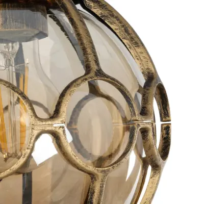 LEDTM® ETOILE 01227 Vintage Επιτοίχιο Φωτιστικό Απλίκα Μονόφωτο 1 x E27 IP20 Μπρούτζινο Μέταλλο με Μελί Γυαλί - Μ19 x Π21 x Υ34cm - Image 7
