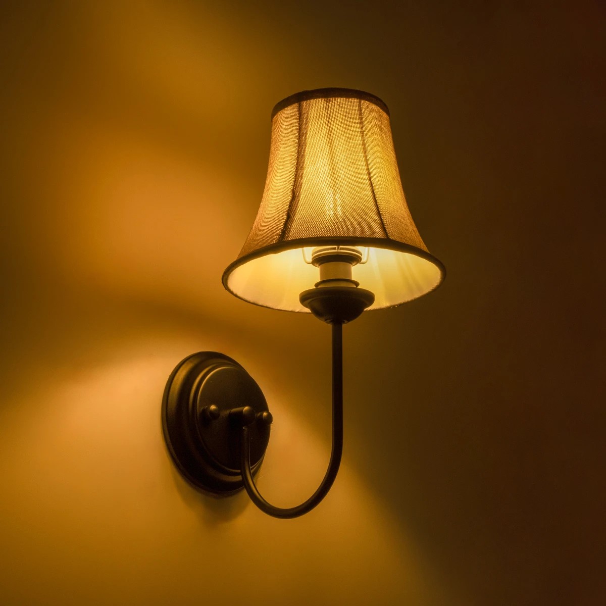 LEDTM® SHELLY 01299 Vintage Φωτιστικό Τοίχου - Απλίκα με Ντουί 1 x E27 AC 220-240V IP20 - Μαύρο & Μπεζ - Μ13 x Π18 x Υ34cm - Image 3