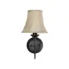 LEDTM® SHELLY 01299 Vintage Φωτιστικό Τοίχου - Απλίκα με Ντουί 1 x E27 AC 220-240V IP20 - Μαύρο & Μπεζ - Μ13 x Π18 x Υ34cm - Image 5