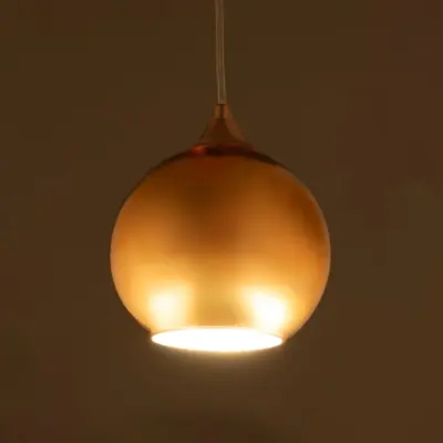 LEDTM® CANDELA 01309 Μοντέρνο Κρεμαστό Φωτιστικό Οροφής με Ντουί 1 x E27 AC 220-240V IP20 - Χάλκινο - Μ15 x Π15 x Υ13cm - Image 3