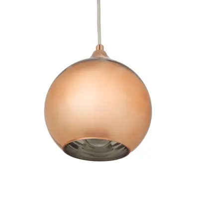 LEDTM® CANDELA 01309 Μοντέρνο Κρεμαστό Φωτιστικό Οροφής με Ντουί 1 x E27 AC 220-240V IP20 - Χάλκινο - Μ15 x Π15 x Υ13cm - Image 6