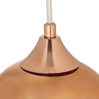 LEDTM® CANDELA 01309 Μοντέρνο Κρεμαστό Φωτιστικό Οροφής με Ντουί 1 x E27 AC 220-240V IP20 - Χάλκινο - Μ15 x Π15 x Υ13cm - Image 8