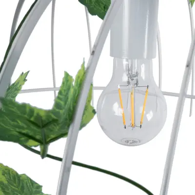 LEDTM® NEST 01644 Vintage Κρεμαστό Φωτιστικό Οροφής με Ντουί 2 x E27 AC 220-240V IP20 - Λευκό & Πράσινο - Μ73.6 x Π37.5 x Y38cm - Image 10